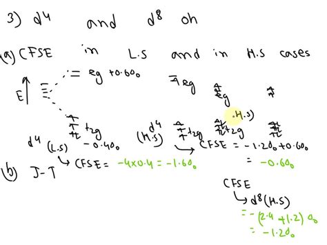 SOLVED 3 For D8 And D9 Octahedral Complexes 25 Points Calculate