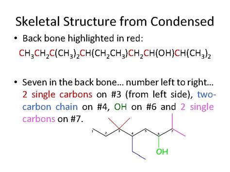 Converting Skeletal Structures To Condensed Formulas And Vice