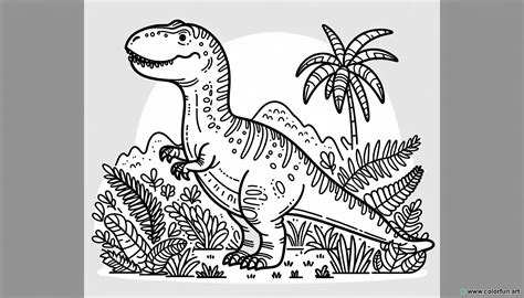 Coloriage D Un Tyrannosaure Dinosaure T L Charger Ou Imprimer