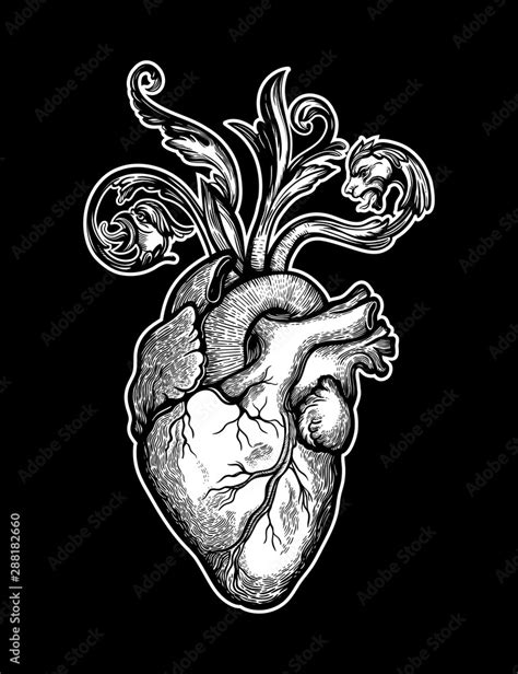 Gothic Heart Drawings