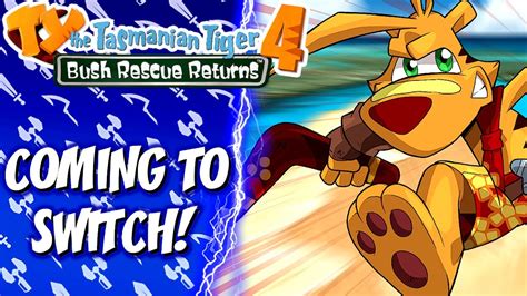 Ty The Tasmanian Tiger 4 Bush Rescue Returns Announced For Nintendo Switch Everything We