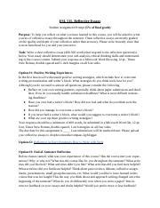 Esl Reflective Essays Prompts And Instructions Docx Esl