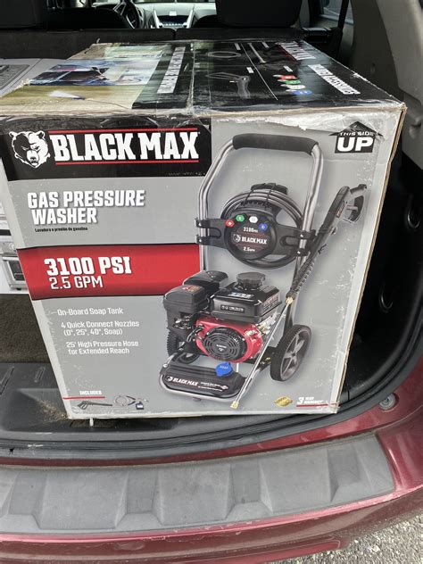 Black Max 3100 PSI Gas Pressure Washer 212cc OHV Engine For Sale In