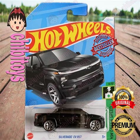 Hitam Hot Wheels Silverado Ev Rst Black Pickup Trucks Original Mattel Shopee Philippines