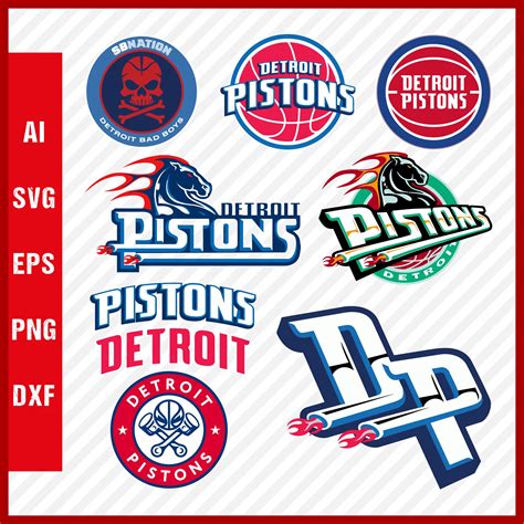 Detroit Pistons Logo SVG, Pistons SVG Cut Files, PNG Logo | Inspire Uplift