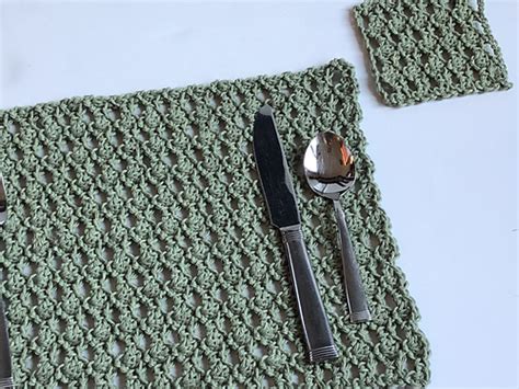 Ravelry Sagebrush Placemat Coaster Set Pattern By Kristine Mullen