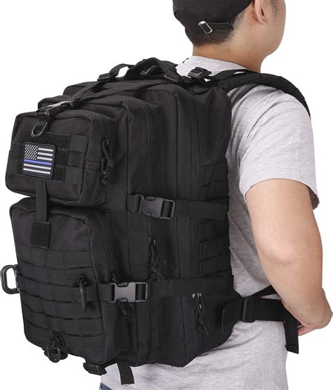 Hannibal Tactical MOLLE Assault Pack - Military Army Backpack, Black ...