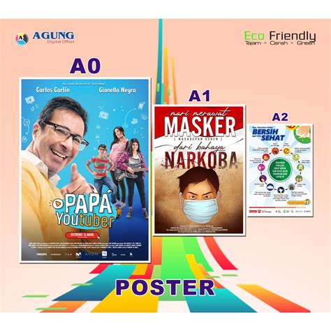 Jual Cetak Poster Bahan Albatros Custom Ukuran A A Dan A Shopee