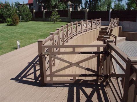 Террасная доска из ДПК марки Holzhof с тиснением "кольца дерева"
