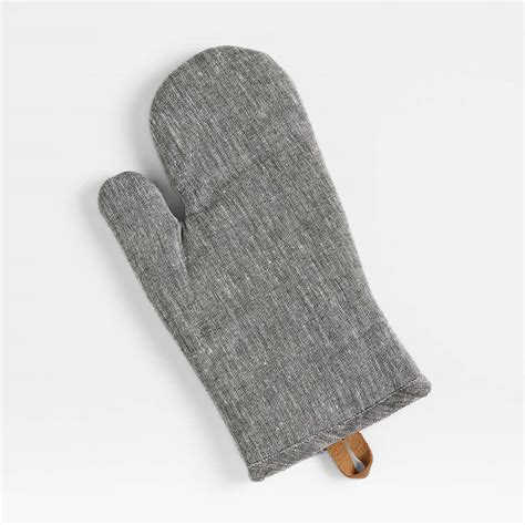 Chambray Grey Oven Mitt Reviews Crate Barrel