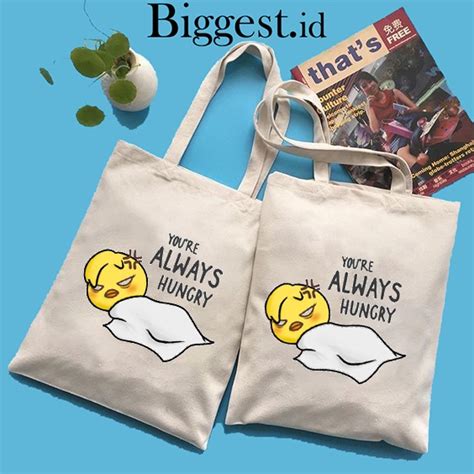 Jual Tote Bag Kanvas Murah Tote Bag Wanita Tote Bag Motif Hungry