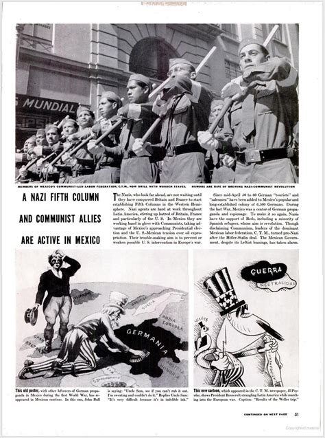 Nazi 5th Column In Mexico From Life Magazine 1940 Patriot Fire