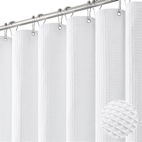 Amazon Dynamene Extra Long Shower Curtain 84 Inch Long Waffle