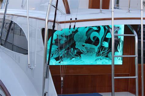 Illuminated Glass Art With Superior Etched And Carved Glass