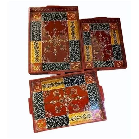 Pine Wood Wooden Serving Trays Set At Rs 800 Piece In Jaipur ID