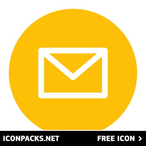 Free Yellow Circle Mail Symbol Svg Png Icon Download Image