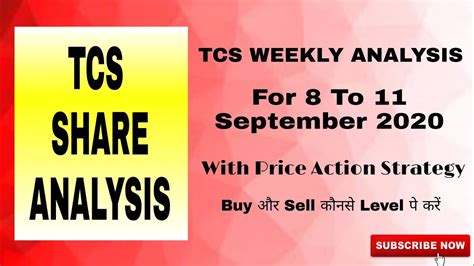 Tcs Weekly Analysis For 8 To 11 September 2020 Tcs Share Tcs Stock