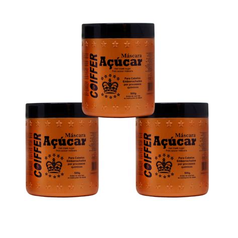 Kit 3 Máscaras De Açúcar Coiffer Cosméticos 500g Shopee Brasil