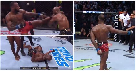 UFC 278 Leon Edwards Dethrones Kamaru Usman With Insane Head Kick KO