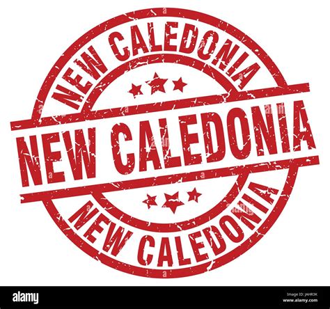 New Caledonia Red Round Grunge Stamp Stock Vector Image And Art Alamy