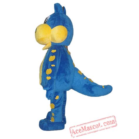 Blue Dinosaur Mascot Costume