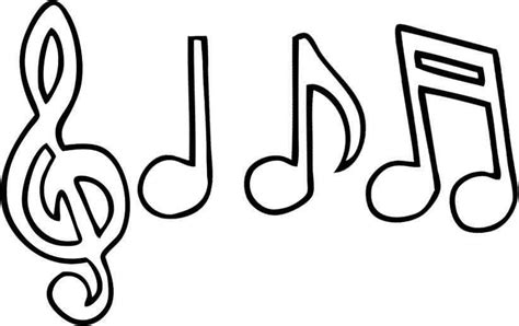 Notas Musicales Simples Para Colorear Imprimir E Dibujar Coloringonly