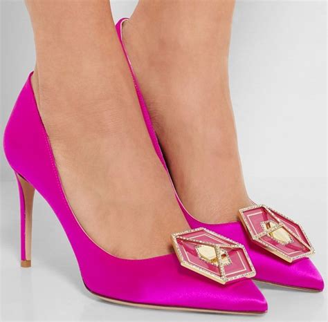 Nicholas Kirkwood Eden Jewel Crystal Embellished Satin Pumps Nicholas