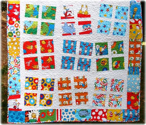 Dr Seuss Baby Quilt Dancing Patchwork