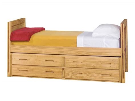 Twin Bed Classic Captains Bed Pine Collection All A Board Inc