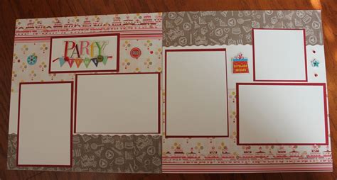 Birthday Scrapbook Layout Double Page Each Page 12 X 12 - Etsy