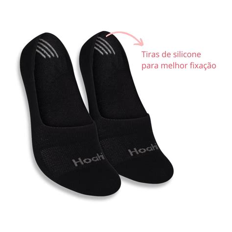 Kit c Meia Sapatilha Invisível Feminina Silicone Hoahi Galé Lingerie Calcinhas