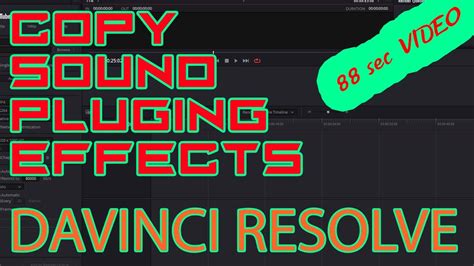 Davinci Resolve How To Save And Copy Sound Plugins Effects From One