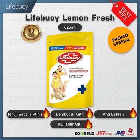 Jual Lifebuoy Body Wash Sabun Cair Lemon Fresh Refill Ml Shopee