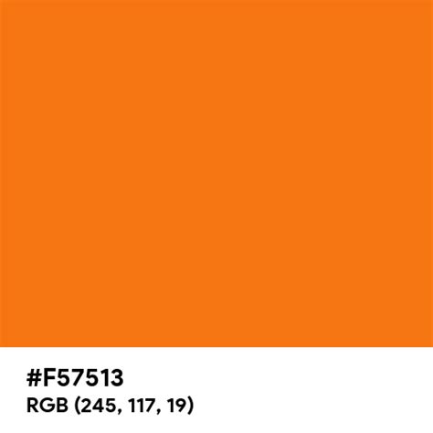 Metallic Orange color hex code is #F57513