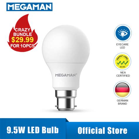 Megaman Led A60 Bulb 95w B22 2800k Warm White Energy Saving Eye Care