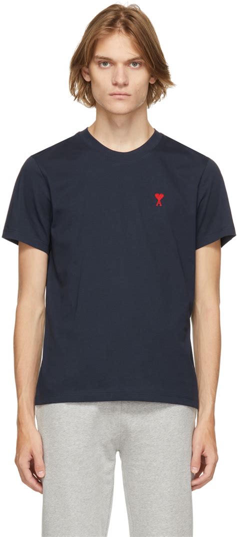 Ami Alexandre Mattiussi Navy Ami De C Ur T Shirt