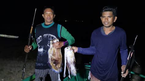 Night Spearfishing Episode 05 Cuttlefish Hunting Youtube