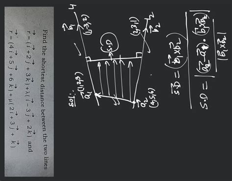 Find The Shortest Distance Between The Two Linesr I J K I J K