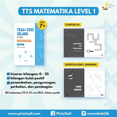 Buku Anak Teka Teki Silang Matematika Level Toko Muslim Title