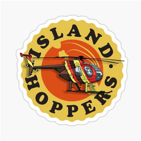 "Island Hoppers Magnum PI" Sticker for Sale by alhern67 | Redbubble