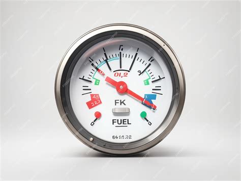 Premium AI Image | Gas Tank Gauge Empty Fuel Meter Isolated on White