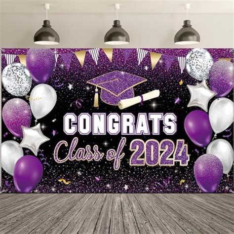 2024 Congrats Grad Backdrop For Class Graduation