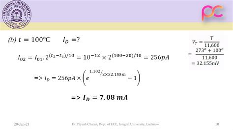 Unit Numerical Problems On Pn Junction Diode Ppt