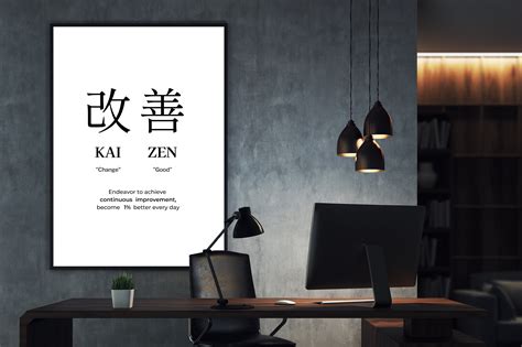 Kaizen Philosophy Definition Poster, Minimalist Printable Wall Art ...