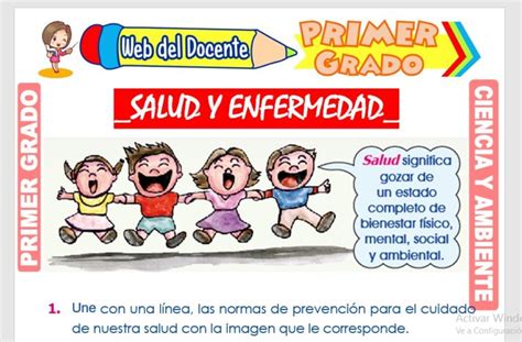 Salud Y Enfermedad Para Primer Grado De Primaria Web Del Docente