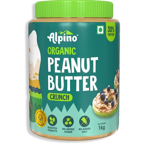 Alpino Natural Peanut Butter Crunch Kg Protein Made With