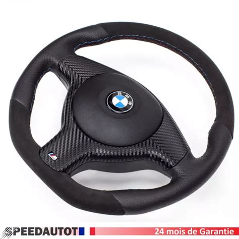 1VOLANT CUIR ALCANTARA Aplati BMW E46 M3 E39 M5 X5 Blende AIRBAG EUR