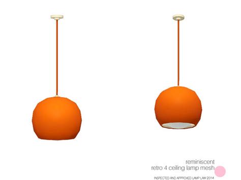 The Sims Resource Retro 4 Ceiling Lamp Mesh