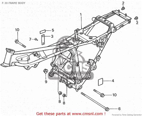 50100mc5710za Body Comp Frame Nh 1 Honda Buy The 50100 Mc5 710za At Cmsnl