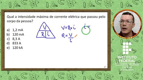 Como CALCULAR a intensidade máxima de CORRENTE elétrica YouTube